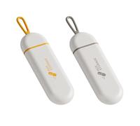 Ziyonix Moisture-Proof Small Pill Box Organizer, BPA Free Pill Case with 3 Compartments, Pill Dispenser, Tablet Boxs for Travel and Your Daily Supplement Needs (White,Orange)