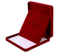 Ziyonix Velvet Jewelry Set Box, 19 x 19 x 4 cm Jewellery Gift Box Plush jewelry Set box jewellery Organizer Holder for Women Jewelry Bracelet Necklace Earring Ring (Wine Red)