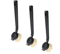 Ziyonix Washing Up Brushes, Pan and Pot Cleaning Brushes, Dish Brush with Durable Bristles, Black 3Pcs