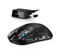 ZIYOU LANG × A.JAZZ AJ159V2MC Wireless Lightweight Gaming Mouse, Swappable Dual Batteries, 54g Superlight Tri-Mode Rechargeable Gamer Mouse, PAW3311 24000 DPI, 1000Hz, PC/Laptop/Mac - Black with Grips