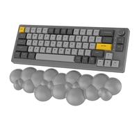 ZIYOU LANG Cloud Keyboard Wrist Rest, Tenkeyless Memory Foam Hand Palm Rest Wrist Rest PU Material Anti-Slip Rubber Base Support for 60%,75%,100% Keyboard, Typing And Wrist Pain Relief, 15.2 Inch-Gray