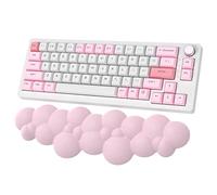 ZIYOU LANG Gaming Keyboard Wrist Rest, Memory Foam Wrist Pad, Ergonomic Hand Rest, Desk Hand Wrist, PU High Density Memory Foam With Non-Slip Base for Pain Relief From Keyboard Typing - Pinkish purple