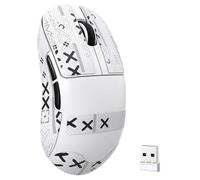 ZIYOU LANG×MAGIC-REFINER AJ199 Wireless Lightweight Gaming Mouse, 49g Tri-Mode 2.4G/Bluetooth/Wired, PixArt PAW3311, 24K DPI, 1000Hz, 600mAh Rechargeable Gamer Mouse for PC/Mac/Laptop - White