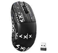 ZIYOU LANG×MAGIC-REFINER AJ199 Wireless Lightweight Gaming Mouse, 49g Tri-Mode 2.4G/Bluetooth/Wired, PixArt PAW3311, 24K DPI, 1000Hz, 600mAh Rechargeable Gamer Mouse for PC/Mac/Laptop - Black