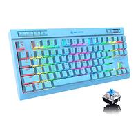 ZIYOU LANG Mechanical Gaming Keyboard,Chroma RGB 18 Kinds LED Backlit Keyboard with Wired Type C,87 Keys Anti-ghosting,Blue Switch and 4 Low Profile Switch Scroll Wheel for PC Gamers