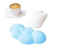 ZIYOU LANG Memory Foam Set Keyboard Wrist Rest Pad Mouse Wrist Cushion Support PU High Density Memory Foam with Non-Slip Base for Office, Computer, Laptop, Mac - Durable Comfortable Pain Relief-Blue