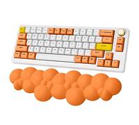 ZIYOU LANG Orange Cloud Keyboard Wrist Rest, 60%, 75%, 100% Compatibility, Memory Foam, Non-Slip Base, Washable Surface, Ergonomic Design, Perfect for Gaming, Office, Writing, Student Use