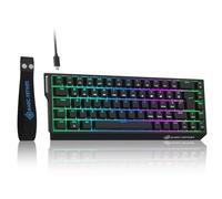 ZIYOU LANG X Magic-Refiner X68HE 8KHz Rapid Trigger Mechanical Gaming Keyboard,60% Wired,Hall Effect Magnetic Switch,Adjustable Actuation,RGB Backlit,Snap Tap, RGB Backlit for PC/Mac, Black