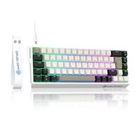ZIYOU LANG X Magic-Refiner X68HE 8KHz Rapid Trigger Mechanical Gaming Keyboard,60% Wired,Hall Effect Magnetic Switch,Adjustable Actuation,RGB Backlit,Snap Tap, RGB Backlit for PC/Mac, Cheese White
