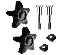 ziyue 2 Adjustable Star Knobs for Rolling Walkers Drive Rollator Walker M6 T-Bolt Screw Knobs with Washers Replacement Parts for Platform Attachment