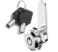 ZiYuya 16mm Thread Tubular Cam Lock with Key Alike, Lock for Letter Box Cupboard Cabinet Draw Mailbox Dresser Tumbler Lever Post Box Locks Locker for Door Furniture
