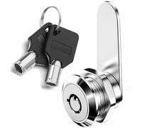 ZiYuya 20mm Thread Tubular Cam Lock with Key Alike, Lock for Letter Box Cupboard Cabinet Draw Mailbox Dresser Tumbler Lever Post Box Locks Locker for Door Furniture