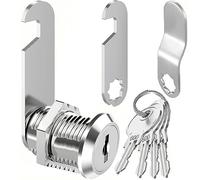 ZiYuya 35mm Thread Tubular Cam Lock with Key Different, Lock for RV Storage Mailbox Letterbox Cupboard Cabinet Draw Tumbler Post BoxDresser Door Locker Locks