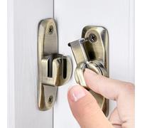ZiYuya 90/180 Degree Flip Door Latch, Zinc Alloy Right Angle Barn Door Gate Latches Lock Door Lock Latch Hardware for Cabinets Bathroom Window Garden (Green Bronze)