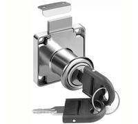 ZiYuya Cam Lock with Key Different, Security Key Locks for Cabinet Cupboard Mailbox Drawer Letter Box Kitchen Cupboard Furniture Locks (Silver-1 Pack)