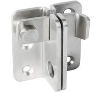 ZiYuya Flip Latch Gate Latches Slide Bolt Latch Safety Door Lock Catch for Barn Cabinet Garden Bathroom Garage Window Sliding Door Shed Lock (Silver - Left Open, L 62 * 56MM)