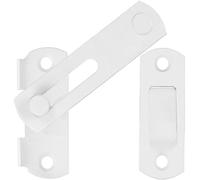 ZiYuya Flip Sliding Barn Door Lock, Stainless Steel Gate Latch Door Bolt Buckle, Stopper Lock Shed Door Bolt Latch for Garden Bathroom Outdoor Garage Window White 180° 4 inch