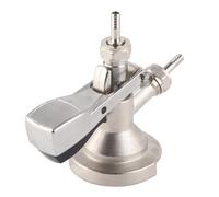 Ziyvural A Type Keg Coupler 304 Stainless Steel Beer Dispenser Connector | Silver Home Brewing Accessory, Compatible with Most Kegs, Bar Pub Restaurant Hotel Use, 6.7 X 5.5 in