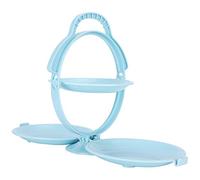 Ziyvural Fruit Tray, Green PP Multi Layer Folding Storage Basket (Blue)