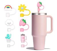 ZIZAISM Straw Cover Cap for Hydroflask Tumbler 40 oz / 32 oz, Silicone Straw Covers for Hydro Flask, for 10mm Straw, Reusable, BPA Free - 6PCS