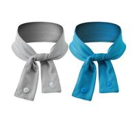 Zizhiou 2 Pack Wrap, Ice Pack Cooling Scarf For Instant Heat Relief, Reusable Self Cool Towel Lasts Up To 20 Hours, Neck Cooler For Outdoor Work, Sports, Hiking, Running, Men & Women