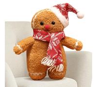 Zizhiou Gingerbread Man Plush Scarf and Hat Design Figurine Collectibles