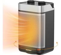 ZIZINET Electric Heater 90°Oscillation, 1500W Space Heaters Indoor Portable with PTC Fast Heating Ceramic Room Small Heater, 3 Modes, Overheat & Tip-Over Protection, Heat Up 200sq.ft for Indoor Use