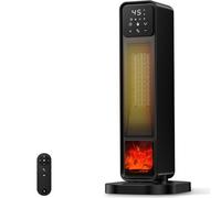 ZIZIWIN Electric Heater, 2200W Space Heater with Remote, Quiet Heating Fan Heater for Home, PTC Ceramic Fast Heat, 75° Oscillation & 12H Timer, Overheat & Tip Over Protection for Bedroom Office