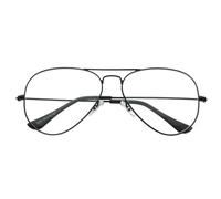 ZIZO EYEWEAR Big Lens 80s Police Pilot Classic Stylish Large Lens Double Bridge Metal R3025(1 Pair Black +2.25 Magnification)