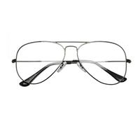 ZIZO EYEWEAR Big Lens 80s Police Pilot Classic Stylish Large Lens Double Bridge Metal R3025(1 Pair Gun Metal +2.50 Magnification)