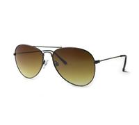 ZIZO EYEWEAR Classic Style Sunglasses Women' Men' UV400 Protected Double Bridge Pilot Police (Gunmetal/Gradient Brown Lens)