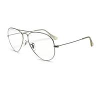 ZIZO EYEWEAR Oversized Vintage 70s 80s Pilot Classic Stylish Large Lens Double Bridge Metal Reading Glasses R3025(1 Pair Silver +200 Magnification)