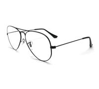 ZIZO EYEWEAR Oversized Vintage 70s 80s Pilot Classic Stylish Large Lens Double Bridge Metal Reading Glasses R3025(1 Pair Black +200 Magnification)