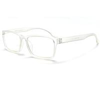 ZIZO EYEWEAR Square Plastic Plain Reading Glasses/Lightweight Frame/Simple Classic Specs R224 (2 Pairs Matte Clear, +1.75 Magnification)