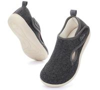Zizor Women's Ivy Adjustable House Shoes Indoor Outdoor, Cool Grey, 8 UK