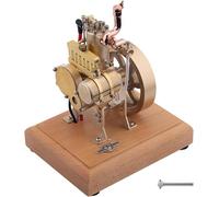 Zizz 2.6cc Vertical Single Cylinder Four Strokes Gasoline Engine Internal Combustion Engine Model Toy With Water Cooling