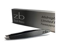 Zizzili Basics Mini Slant Tweezers - Best Tweezers for Eyebrow, Facial Hair Removal and your Precision Needs (Midnight Ombre)