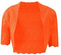 ZJ Clothes Women Ladies Crochet Knitted Shrug Cardigan Bolero Sweater