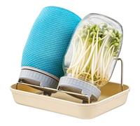ZJ Whoest 32OZ Sprouting Kit, 2 Sprouting Jar Kits, Wide Mouth Mason Jars with Sprout Lids.Sprouts Growing Kit, Seed Sprouter Set for Growing Broccoli, Bean, Alfalfa