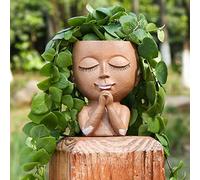 ZJ Whoest Face Planters Pots Succulent Flower Pot Cute Head Planter - for Indoor Outdoor Plants