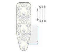ZJBKX Extra Large Ironing Board Covers 160x60cm, Super Soft Ironing Board Cover Drawstring Tightening Easy Fit, 4 Clips Protective Scorch Mesh Cloth