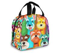 ZJBLHEQ Funny Cute Dogs Insulated Lunch Bag Portable Thermal Cooler Box Reusable Picnic Tote Bento Bag For Men Women Kids Work School Travel