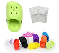 ZJCAHXJ 1 Pack Cute Car Air Freshener,Shoe Shape Car Vent Clips with 2PCS Refills Solid Fragrance Replacement Pads Car Decor Cars Perfume Clip Interior Accessories for Men/Women（Green）