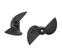 ZJchao 1 Pair RC Boat Propeller RC Ship Propeller Remote Control Boat Propeller 2 Blades CW CCW for 2mm Shaft with Strong Thrust Easy Install Lightweight Durable Plastic
