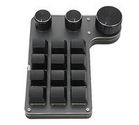 ZJchao 12 Key 3 Knob Mechanical Keyboard Red Switch Volume Control Keyboard Gaming Office Ergonomic Acrylic (Wired USB)