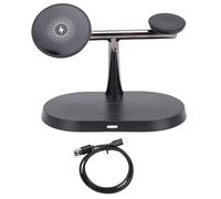ZJchao 15W Wireless Charger Stand, Multifunctional Fast Charging Magnetic 3 in 1 Station for Travel, Eliminate Cable Chaos, Support for IOS and Devices, Efficient Design, Slick