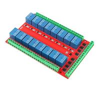 ZJchao 16 Channels Channel 16 Channel Relay Module Interface Board High Level Low Level Actuator Relays for DC 5V 12V 24V Projects (DC5V)