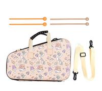 ZJchao 16 Notes Glockenspiel, Aluminum Plate Xylophone for Kids Children with Case Mallets, Early Educational Musical Percussion Instrument for Music Sense Development (Aprico pink color)