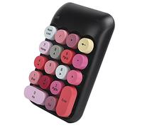 ZJchao 2.4G 18 Key Wireless Numeric Keypad for Laptop and Desktop, Portable Number Pad for Computer (x910 black mixed color wireless keypad)