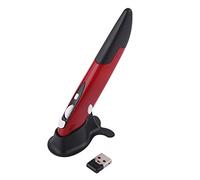 ZJchao 2.4GHz Wireless Optical Pen Mouse, 500/1000DPI for Laptop Computer with USB Receiver Plug and Play Low Voltage Alarm Handwriting Input PPT Page Turn (Red)